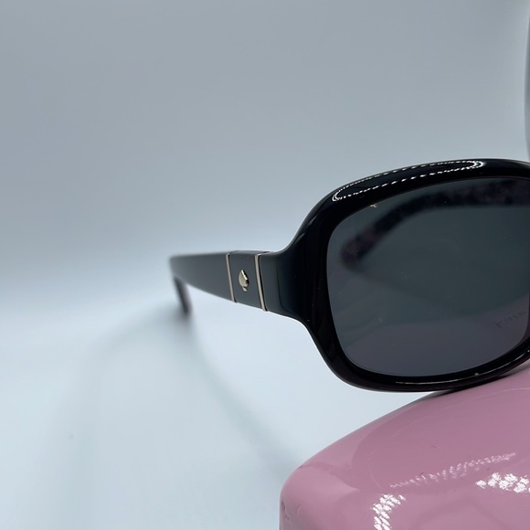 NWOT. Kate Spade Cheyenne/P/S sunglasses. Black and gold oval frames. - Picture 3 of 6